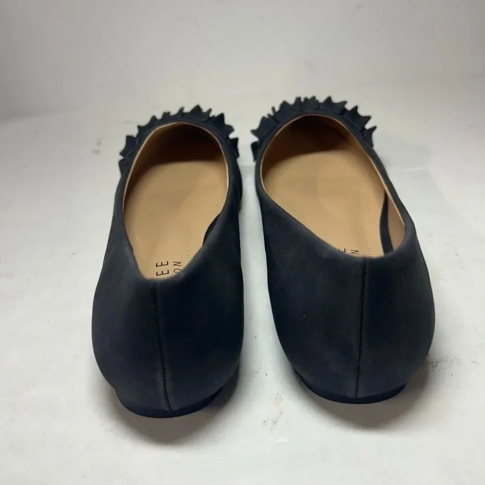 Journee Collection Womens 8 M Black Judy Ruffle Slip On Flats NIB JF2
